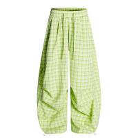 ราคา กางเกงลายสก็อตสีแดงแบบสบายสำหรับผู้หญิง (25848399701)