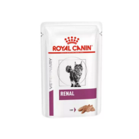 ราคา 12 ซอง Royal Canin Renal Cat Loaf Pouch 85 g อาหารเปียกแมวรักษาโรคไต เนื้อละเอียด 85g (12339552796)