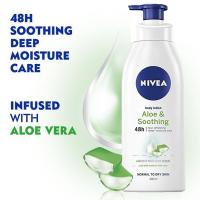 ราคา NIVEA Body Lotion Aloe Soothing For Normal To Dry Skin 400mL โลชั่นเพิ่มความชุ่มชื้นบำรุงผิวกายสูตรพิเศษจากส่วนผสมว่านหางจรเข้สินค้านำเข้าจากต่างประเทศ (15606457938)