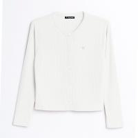 ราคา haas เสื้อคลุมแขนยาว คอกลม ปัก H Ribbed Knit Cardigan HBSK5368 (25952871989)