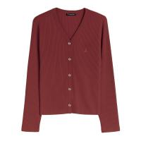 ราคา haas เสื้อคลุมแขนยาว ผู้หญิง ปัก h V Neck Ribbed Knit Cardigan รหัส HBSK5369 (25852280383)