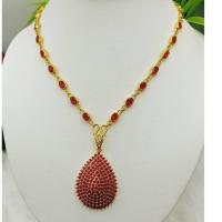 ราคา jewery33 m33 สร้อยคอพลอยทับทิมพร้อมจี้หยดน้ำ งานสวย ไม่แพ้ ไม่คัน สร้อยยาว 24นิ้ว (18116186923)