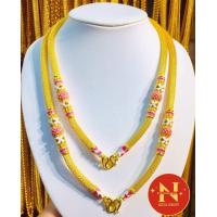 ราคา สร้อยคอ ลายลงยาสุโขทัย น้ำหนัก 5 บาท งานสวยจริง ทองหุ้ม ทองชุบ นพคุณห้างทอง (19482191861)