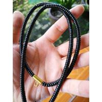 ราคา SH103 สร้อยพระ สร้อยกะลาตาเดียว ดำล้วน แต่งด้วยไม้ขุนพญางิ้วดำ 15 มิล ยาว 24 นิ้ว แขวนพระ 2 องค์ (10697585260)