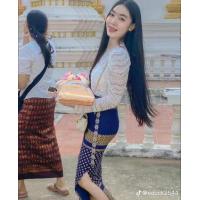 ราคา ชุดเซตแฟนนาค เสื้ออก30 40 ทุกรุ่น ผ้าถุงสีกรม แถมเข็มขัด (19893337812)
