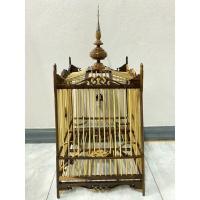 ราคา กรงนกกรงหัวจุก กรงนกไม้ขี้เหล็ก 15 ซี่ กรงนกกรงหัวจุก มาใหม่ ราคาถูกพร้อมหัวกรงนก (16731227059)