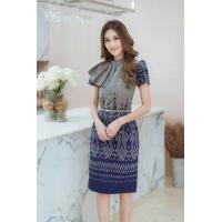 ราคา ชุดผ้าไทยสวยๆ เดรสผ้าไทย เดรสผ้าฝ้ายหมักโคลน ชุดทำงานผ้าไทย ชุดทำงานคุณครู ชุดเดรสลายไทย ชุดไปวัดทำบุญ ชุดไปงานแต่ง ชุดเดรสผ้าไทย (9512437900)