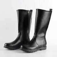 ราคา รองเท้าบูทมาร์ตินสีดำ บู๊ทส์ทหารยกธง ส้นสูง หนัง PU หัวแหลม รองเท้าบูทสีดำ มีซิปด้านหลัง พร้อมส่ง (25469653975)