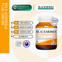 ราคา Blackmores Bio C Acerola plus 1500 mg 40 tablets แบลคมอร์ส ไบโอ ซี อะซีโรลา พลัส 1500 มก (21688891016)
