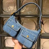 ราคา กระเป๋าผ้ายีนส์กระเป๋าเอกสารใต้วงแขนใหม่กระเป๋าเดนิมย้อนยุคแฟชั่นอเนกประสงค์ไหล่ (24884200861)