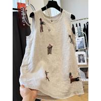 ราคา LTST เสื้อกั๊กหลวมลายการ์ตูนสไตล์วินเทจ (25875322959)