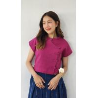 ราคา ณัฐรดาผ้าฝ้าย เสื้อคอจีนตั้ง แขนเลย ผ้าเยื่อไผ่ เสื้อพื้นเมืองผู้หญิง มาตรฐานOTOP Natradaphafai (21474306969)