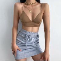 ราคา Victoria S Secret French ชุดชั้นในเซ็กซี่บราแหวนไร้โลหะทรงสามเหลี่ยมแบบบางของผู้หญิงบราเก็บทรงสไตล์เสื้อกล้ามเรียบ (19668818769)