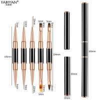 ราคา Double Headed Nail Art Brush Black Nail Painting Pen Nail Tips Design Drawing Line Stroke Grid Painting Brush Manicure Tool Nail Art Set (16189296450)