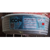ราคา ICON สายไฟ VAF 2x2 5 ความยาว30เมตร สายไฟเดินในบ้าน สายไฟทองแดงคู่ (126238740780)