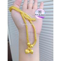 ราคา สร้อยคอทองเหมือนแท้ ประดับจี้คู่ 1บ ลายทาโร่ ห้อยจี้คู่ ยาว15 20นิ้ว สร้อยคอพร้อมจี้ ทองเคลือบแก้ว ชุบทอง สวยเหมือนทองแท้ สร้อคอระย้า หรชนัก1บาท 2บ (22598025105)