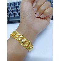 ราคา Slife เลสข้อมือทองแบบใหญ่ สำหรับผู้ชาย หนัก 3 บาท กว้าง 1 5 เซนติเมตร ยาว 6 5 7 5 นิ้ว ชุบเคลือบแก้ว งานฝีมือจากช่างเยาวราช ไม่ลอกไม่ดำ (4805588662)