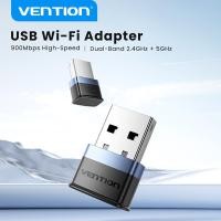 ราคา Vention USB wifi ตัวรับสัญญาณ wifi 5G 2 4G ตัวดึงสัญญาณ wifi Wireless USB Adapters for PC Computer Netowrk Ethernet dongle wifi plus wifi receiver ไวไฟไร้สาย 5g ตัวรับสัญญาณไวไฟ (126822025812)