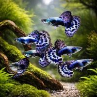 ราคา แถมอาหาร ปลาหางนกยูง สีม่วง หายาก ปลาสวยงาม เลี้ยงง่าย เลี้ยงรวมได้ Fish Purple Guppy (126579480403)