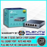 ราคา TP Link TL SG105 สวิตช์บอดี้เหล็ก 5 Port 10 100 1000Mbps Hub Gigabit Desktop Switch รับประกันตลอดอายุการใช้งาน (21510156671)