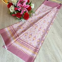 ราคา ผ้าไหมเกษตร ลายมัดหมี่ สีสดใส (25251530846)