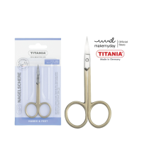 ราคา TITANIA กรรไกรตกแต่งตัดเล็บและหนังกำพร้า Cuticle scissors 9 cm สี RoseGoldGold นำเข้าจากเยอรมันนี Nail Scissors (25510731363)