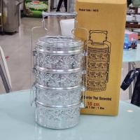 ราคา ปิ่นโตอลูมิเนียม ขนาด16ซม 4ชั้น 1ชุด ปิ่นโตลายไทย ปิ่นโตตราจะเข้ ปิ่นโตโบราณ (16243549751)