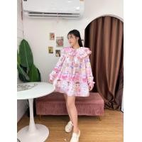 ราคา เดรสคอบัว ชุดคลุมท้อง ลายน่ารัก สายคาเฟ่ ใส่ทำงานได้ (19339386582)