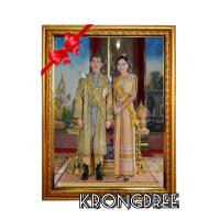 ราคา ภาพรัชกาลที่10 คู่พระราชินี สง่างามสมเกียรติ พร้อมกรอบรูปขนาดรวม 24 18 นิ้ว (12180900662)