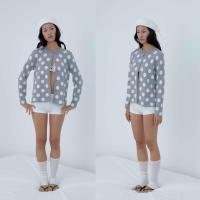 ราคา STYLIST Dot Cardigan เสื้อคลุมไหมพรมลายจุด (26161759609)