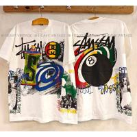 ราคา Stüssy around screen tag USA เสื้อวินเทจ เสื้อสตรีท แฟชั่น heavy vintage shirt (25794585742)