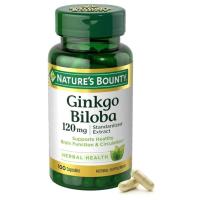 ราคา สารสกัดใบแปะก๊วย Nature Bounty Double Strength Ginkgo Biloba 120mg Capsules 100 เม็ด (24773877828)