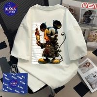 ราคา พร้อมส่ง NASA ผ้าฝ้ายแท้100 เสื้อ คอกลม ทรงโอเวอร์ไซส์ เสื้อยืด ใส่ได้ทั้งชายหญิง ลายพิมพ์หนูสีดำYG916 (25636676689)