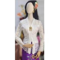 ราคา ชุดพื้นเมืองภาคใต้ ชุดมาเลเซีย ชุดอินโดนิเชีย เสื้อบานง เสื้อย่าหยา เสื้อเคบาย่า เสื้อ kebaya ตัดเย็บจากผ้าลูกไม้สวยงาม (126723538707)