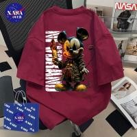 ราคา พร้อมส่ง NASA ผ้าฝ้ายแท้100 เสื้อ คอกลม ทรงโอเวอร์ไซส์ เสื้อยืด ใส่ได้ทั้งชายหญิง ลายพิมพ์หนูสีดำYG916 (25636676686)