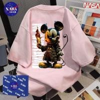 ราคา พร้อมส่ง NASA ผ้าฝ้ายแท้100 เสื้อ คอกลม ทรงโอเวอร์ไซส์ เสื้อยืด ใส่ได้ทั้งชายหญิง ลายพิมพ์หนูสีดำYG916 (25636676695)