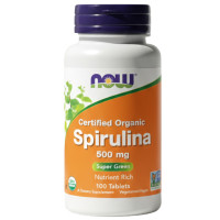 ราคา สาหร่ายเกลียวทอง Spirulina 500 MG 100 200 500 Tablets by NOW FOODS (23116648982)