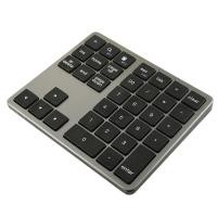 ราคา 2 4G Bluetooth Number Pad Ultra thin Wireless Numpad USB Rechargeable Numeric Keypad for IOS Android Window Digital Keyboard (21388534639)