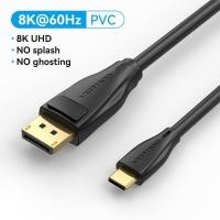 ราคา Vention Type c to displayport cable อะแดปเตอร์ 4K 60Hz 2K 144Hz 1080P 144Hz ตัวแปลงตัวผู้ UHD for SAMSUNG Note10 dex laptop TV สาย DP to usb c adapter converter 1 1 5 2m (10518316117)