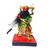 ราคา เทพเจ้ากวนอู ปางยืนถือง้าว งานเรซิ่น หนวดจริง ขนาด 4 นิ้ว (11077205096)