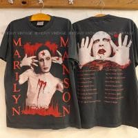 ราคา MARILYN MANSON All Album BIO WASHED เสื้อทัวร์ วงร๊อค เสื้อวินเทจ heavy vintage shirt (24790587480)