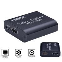 ราคา สิ้นค้าขายดี 1080P 4K HDMI Video Capture อุปกรณ์ HDMI USB 2 0 Video Capture Card Dongle บันทึกเกมที่ถ่ายทอดสดbroadcast Local LOOP OUT Computer Hub Converter (3829526687)