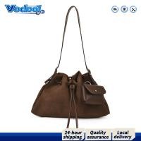 ราคา Fast delivery กระเป๋าสะพายผู้หญิงหนัง PU ทรงบัคเก็ตพร้อมสายปรับได้และปิดเชือกในสีชมพูอ่อน เหมาะสำหรับลุคหวานๆในทุกวัน (25756105728)