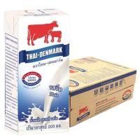 ราคา Thai Denmark ไทย เดนมาร์ค นมยูเอชที รสจืด 200 มล 36 กล่อง ลัง (24393447134)