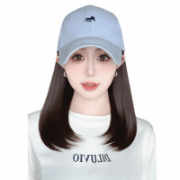 ราคา ED ไฮไลท์สีน้ำเงิน หมวกเบสบอลพร้อมวิก ชิ้นเดียว บ๊อบ แฮร์ ยาว ผมหยักศก แฟชั่น แบบเกาหลี วิกผมหมวกปรับได้ ผู้หญิง (25230226386)