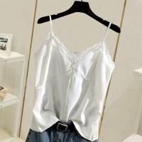 ราคา เสื้อกั๊กสายเดี่ยวผ้ากำมะหยี่สีทองสำหรับผู้หญิง ฤดูใบไม้ผลิและฤดูใบไม้ร่วง เสื้อชั้นในลูกไม้ เสื้อชั้นในสีพื้นสไตล์ฝรั่งเศส เสื้อคลุมกันหนาว (24051404877)
