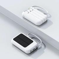 ราคา New solar 10000 led charger portable mobile phone solar built in cable s (22807805815)