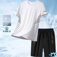 ราคา TOMM JK ชุดกีฬาผู้ชาย ชุดกีฬาเซ็ท2ชิ้น ชุดสูทผู้ชายเสื้อยืดแขนสั้น กางเกงได้ทั้งชุด ไหมน้ําแข็งแห้งเร็วบาสเกตบอลแขนสั้น กางเกงขาสั้นฤดูร้อนน้ําหนักเบา (24739717223)