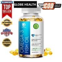 ราคา 120pcs HIGH STRENGTH FISH OIL น้ำมันปลาสูตรเข้มข้น 1000 มก 120 แคปซูล Fish Oil OMEGA 3 fish oil 1000mg 120 Softgels น้ำมันปลา น้ำมันปลาโอเมก้า3 1000มก (25342731421)