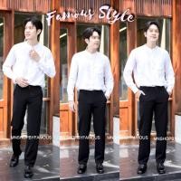 ราคา นาโนผู้ชาย กางเกงผ้านาโน กระบอกเล็กทรงสแล็คทำงานผู้ชาย งานป้ายFAMOUS ไซต์S25 36 (19485893745)